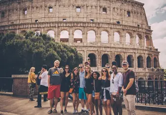 Group pic at Colloseum