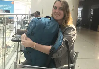 Just a girl and her (heavy) backpack