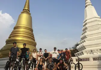 Blue Cohort visiting a temple. 