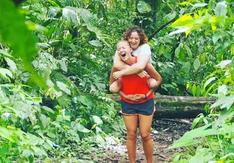Piggy back through the rainforest. 