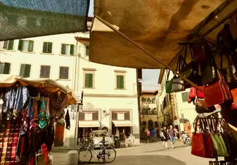 This is a picture from my photography class. I took it because I thought it captured the culture of Florence. This was taken inside one of the many leather markets on the streets. 