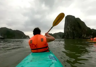 Kayaking in Halong Bay