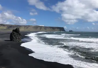 Beautiful black sand beaches