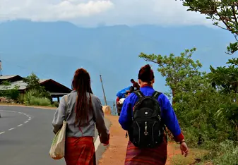 walking in Punakha