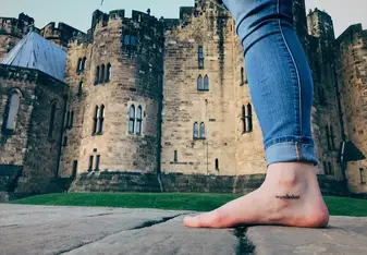 Wanderlust tattoo after studying abroad in Alnwick Castle 