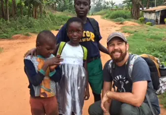 Andrew Vandall in the Village, Ghana