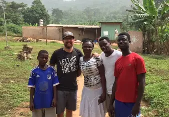 Staying at the village in Ghana