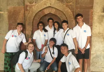 Exchange students in India From France, USA, Italy, Japan, Thailand