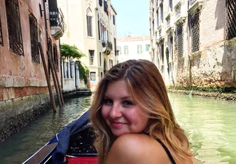 My friends I met from the same program with CISabroad and I decided to take a day trip to Venice. This was one of my favorite days because we were able to see a new side of Italy, and explore deeper into the culture. This picture was taking on a gondola ride through the canals.  