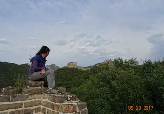 sitting on the rocks
