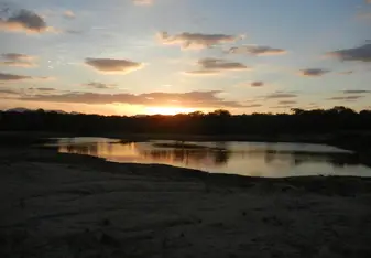 a beautiful sunset after a productive research drive!
