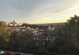 sky view of a town