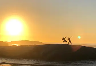 Beach silhouette
