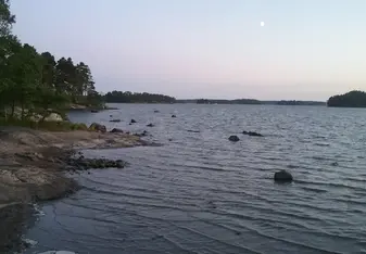 Shore of the Baltic sea in the Gulf of Finland.