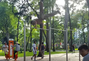 People at a park.