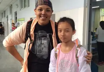A woman and a young girl.