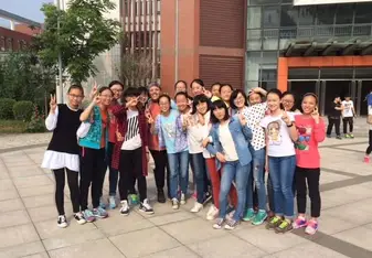 People posing for a group photo.