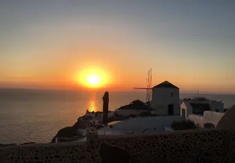view of the sunset