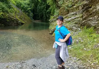 clear water of a river