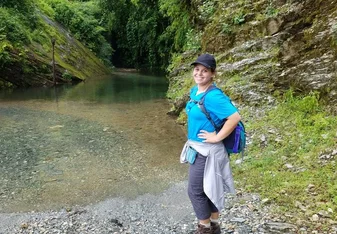 clear water of a river
