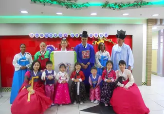 cute little wearing Chinese national costume