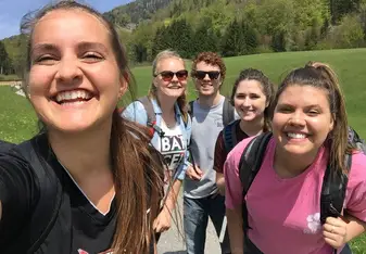 group of young students having fun