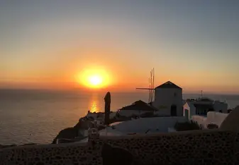 view of the sunset
