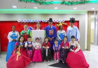 cute little wearing Chinese national costume