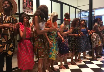 African clothing, models