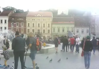 People at the town square.