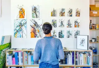 studio, painting, artist 