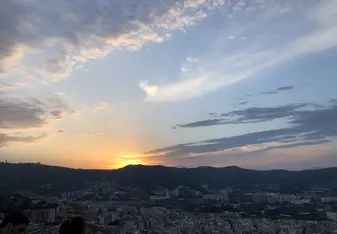 Sunset View of Barcelona