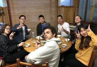 Celebrating my birthday in a village on top of Zhangjiajie with some new friends