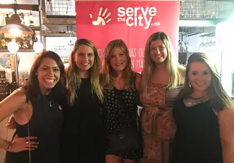 Group of Interns enjoying fundraiser