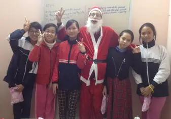 Volunteer teaching in Hanoi Vietnam - christmas