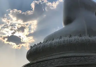 Giant Buddha statue.