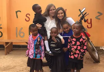 We taught at a local nursery 4 days a week teaching them English, singing songs and playing games.