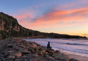 Sunset in Punakaiki