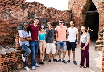 Group of people posing for a photo.