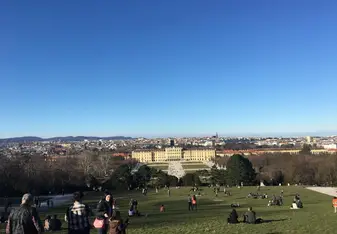 People at an open field.