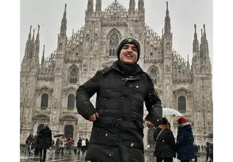 Milan Duomo and the first snow in 4 years