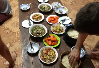 The food we got served at Aay's Village was delicious!