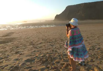 woman on beach