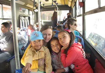 With a few students I worked with in my volunteer placement