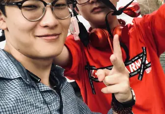 Selfie with host kid
