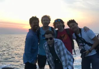 My friends and I at Enoshima during Golden Week