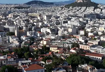 Athens view from the top of the Acropolis