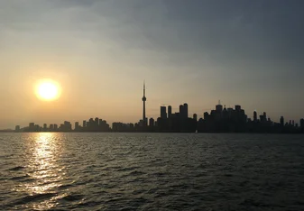 Sunset.
