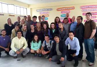 Visiting English class at Colegio Corazón de Jesus, Jicamarca, Peru