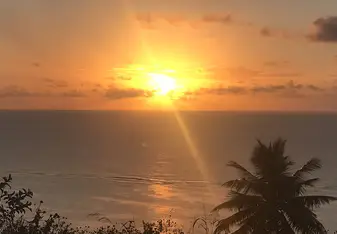 Sunset.
